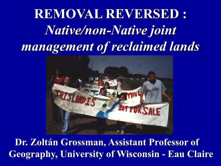 removal reversed native non native joint management of reclaimed lands
