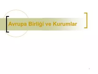 avrupa birli i ve kurumlar