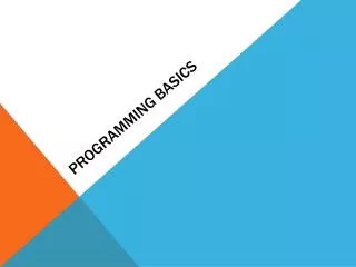 Programming basics