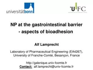 Alf Lamprecht Laboratory of Pharmaceutical Engineering (EA4267),