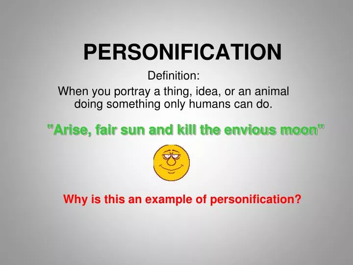 personification definition and examples
