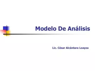 modelo de an lisis