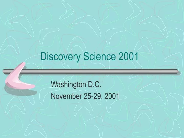 discovery science 2001