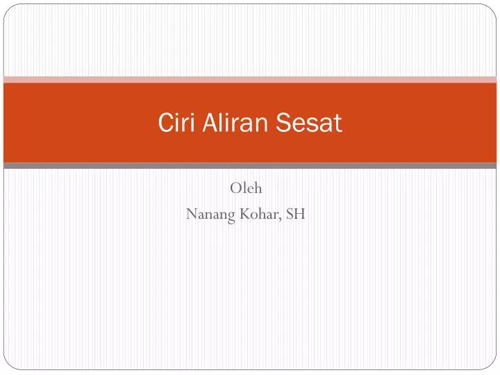 ciri aliran sesat