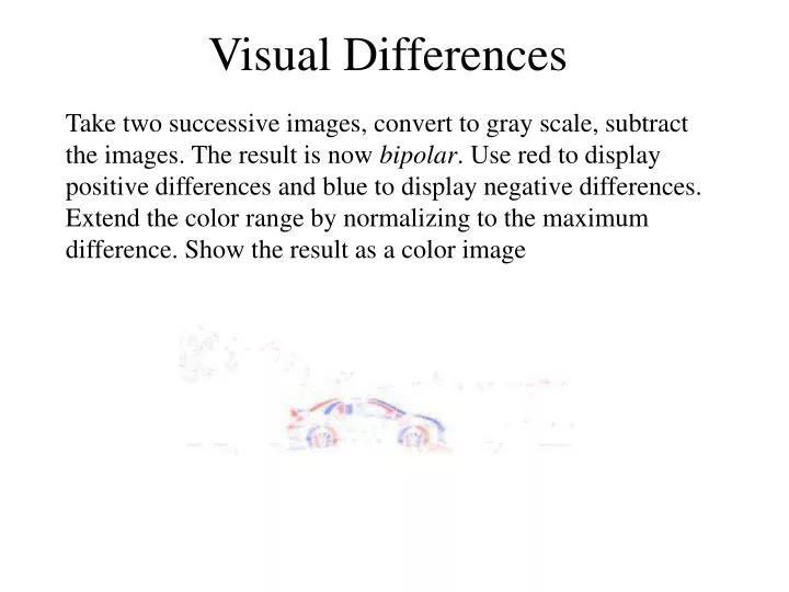 visual differences