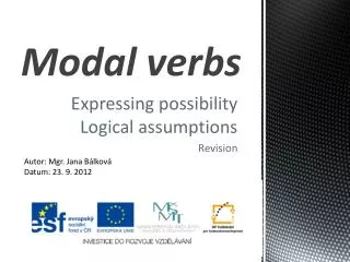 Modal verbs