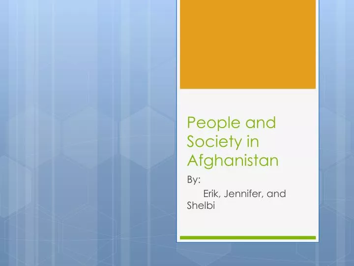 people and society in afghanistan