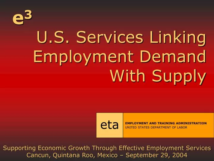 u s services linking employment demand with supply