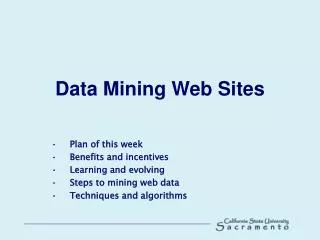 Data Mining Web Sites