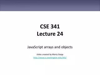 CSE 341 Lecture 24