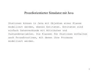 proze orientierter simulator mit java