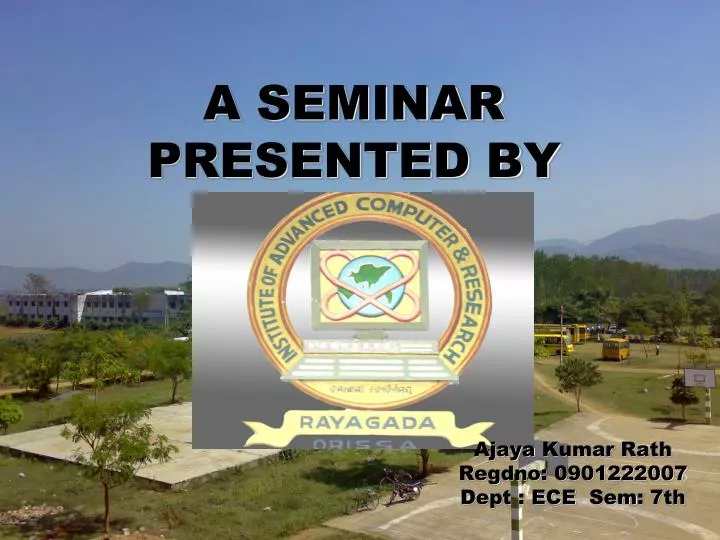 a seminar presented by