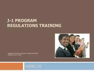 J-1 Program regulations training