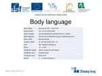 Body language - slide 1