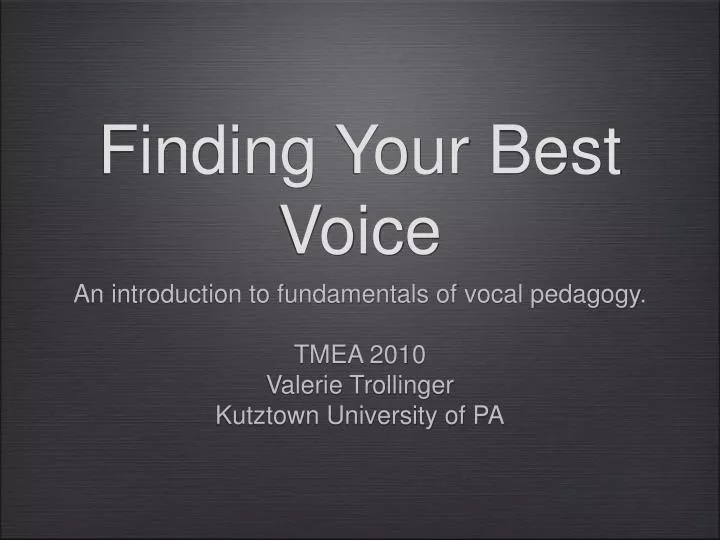 finding your best voice