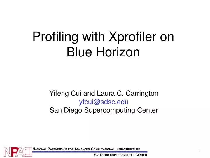 profiling with xprofiler on blue horizon