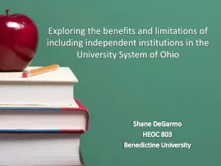 Shane DeGarmo HEOC 803 Benedictine University