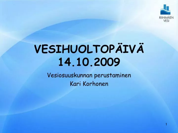 vesihuoltop iv 14 10 2009