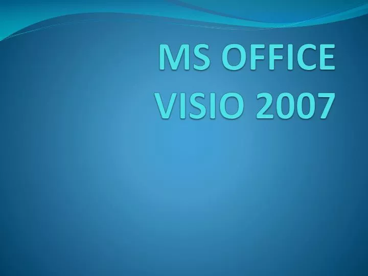 ms office visio 2007