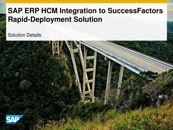 sap erp hcm integration to successfactors rapid deployment solution