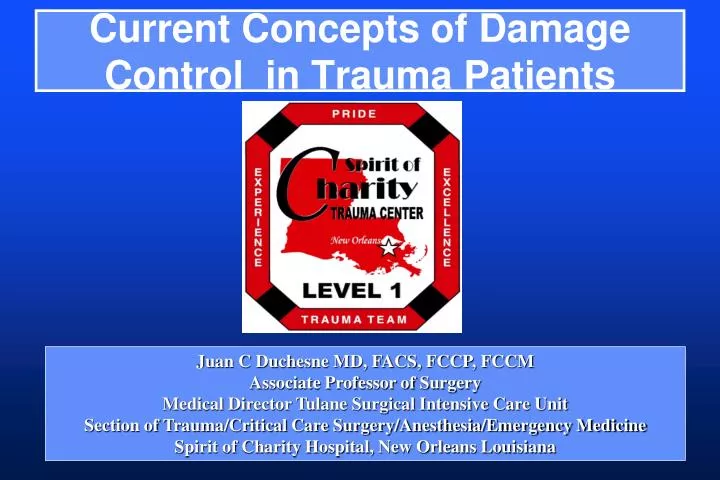 current concepts of damage control in trauma patients