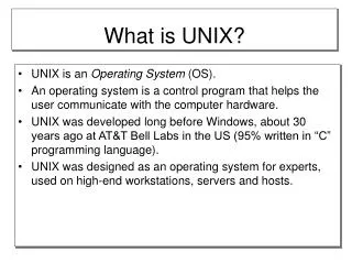What is UNIX?