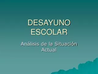 desayuno escolar