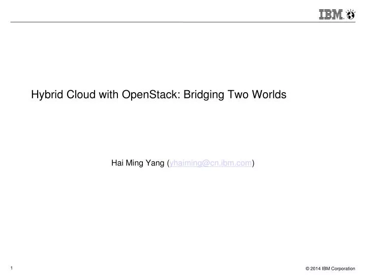 hybrid cloud with openstack bridging two worlds