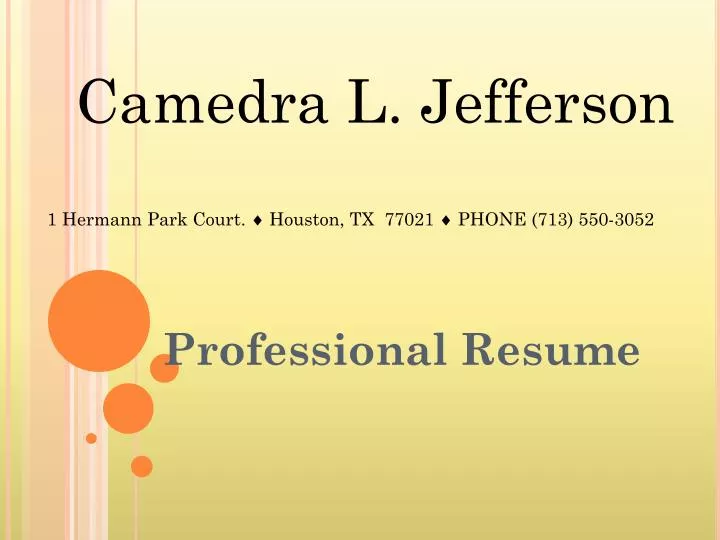 professional resume