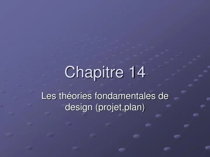 chapitre 14
