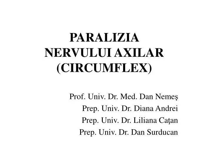 paralizia nervului axilar circumflex