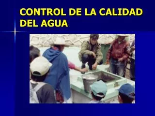 control de la calidad del agua