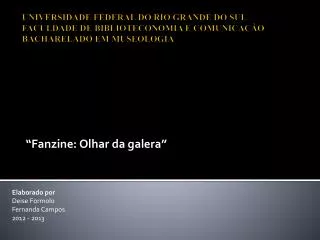 fanzine olhar da galera