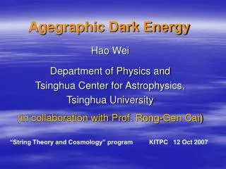 Agegraphic Dark Energy