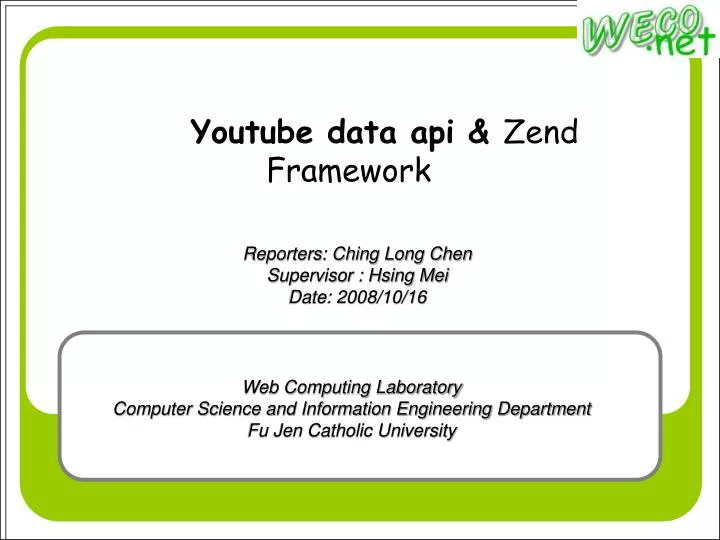 youtube data api zend framework