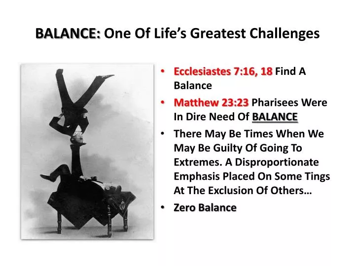balance one of life s greatest challenges