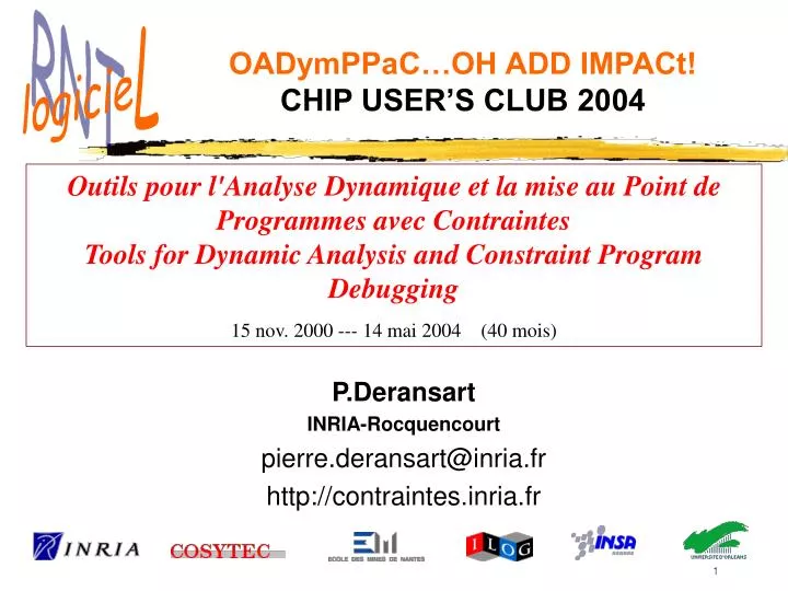 oadymppac oh add impact chip user s club 2004