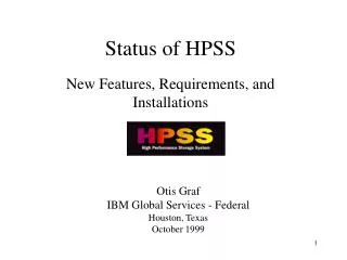 Status of HPSS