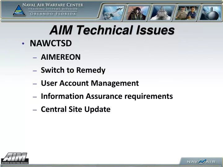 aim technical issues