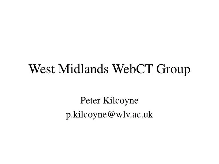 west midlands webct group