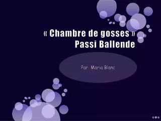 chambre de gosses passi ballende