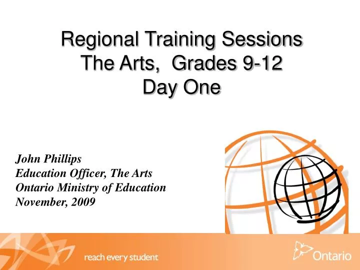 regional training sessions the arts grades 9 12 day one