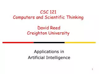 Applications in Artificial Intelligence