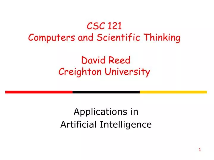 applications in artificial intelligence