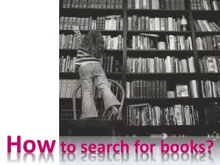 How to search for books?