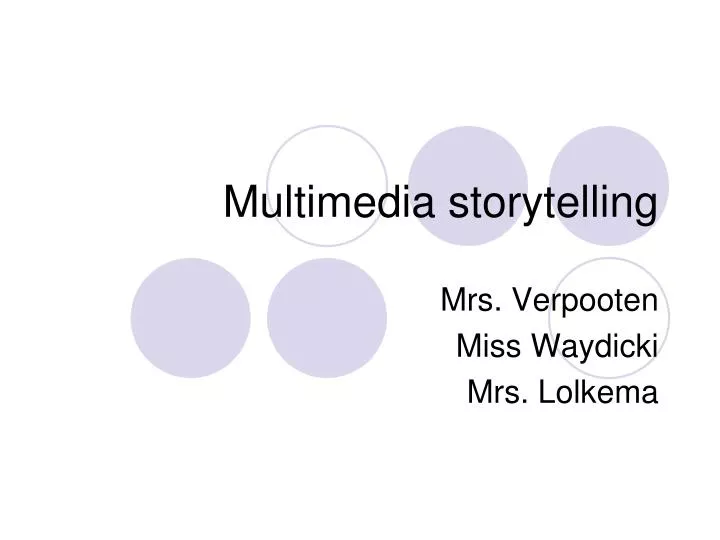 multimedia storytelling