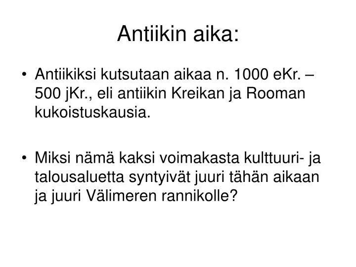 antiikin aika