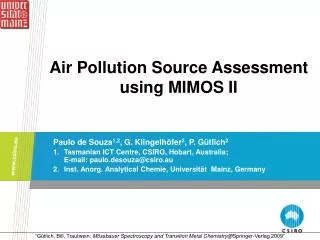 Air Pollution Source Assessment using MIMOS II
