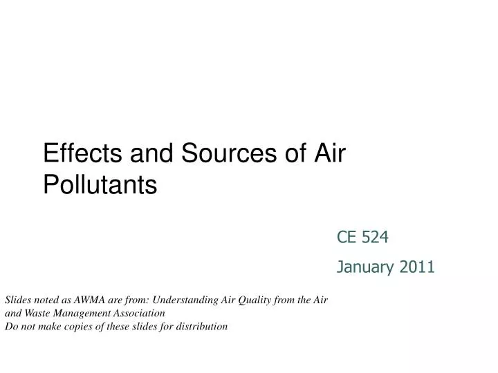 effects and sources of air pollutants