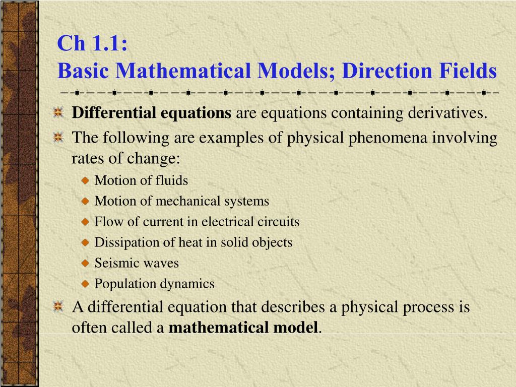 PPT - Understanding Differential Equations: Direction Fields and ...